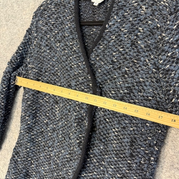 Armani Collezioni Womens Navy Blue Textured Tweed Knit Jacket Blazer Size 8 - Picture 9 of 13